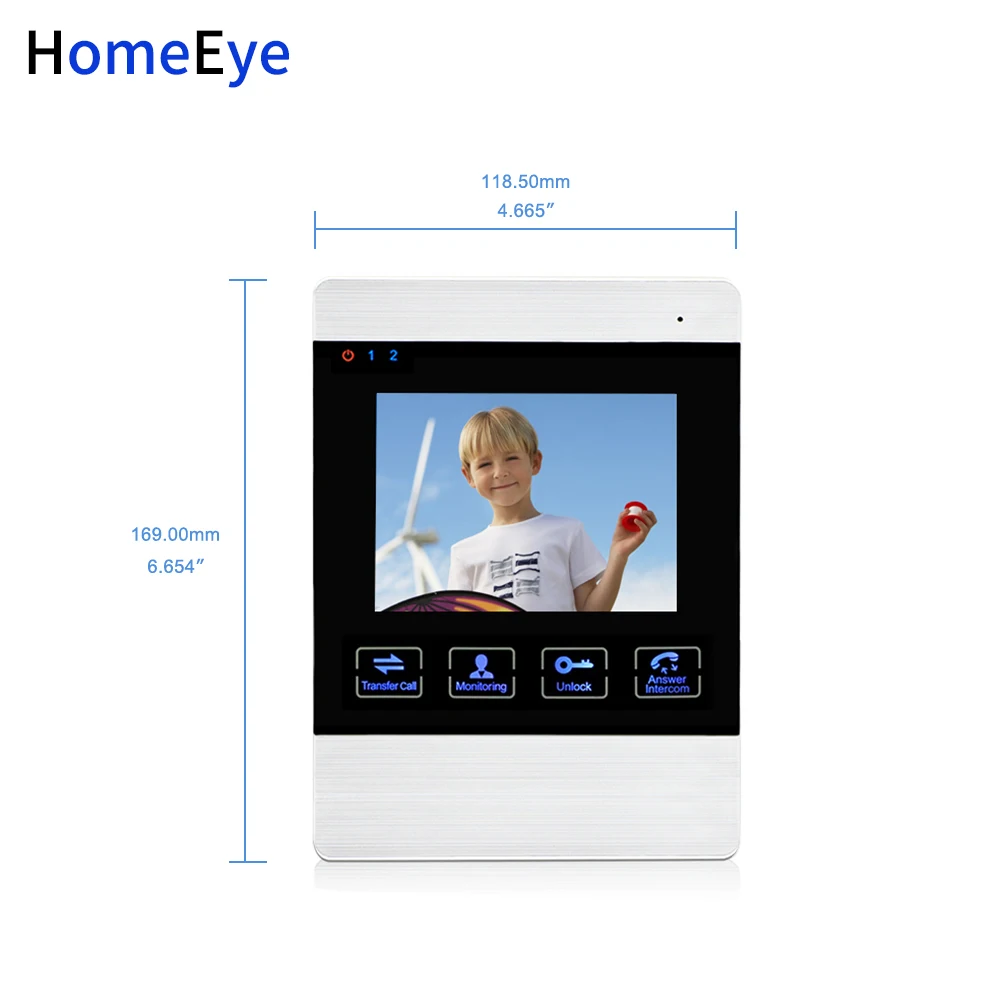 Видеодомофон HomeEye дверной видеодомофон с камерой 1200TVL 4 дюйма разблокированная