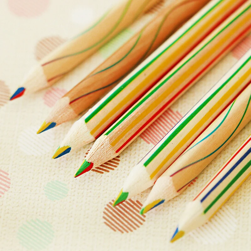 Новинка 5 шт. цветные карандаши 4 в 1 для офиса школы рисования модная ручка