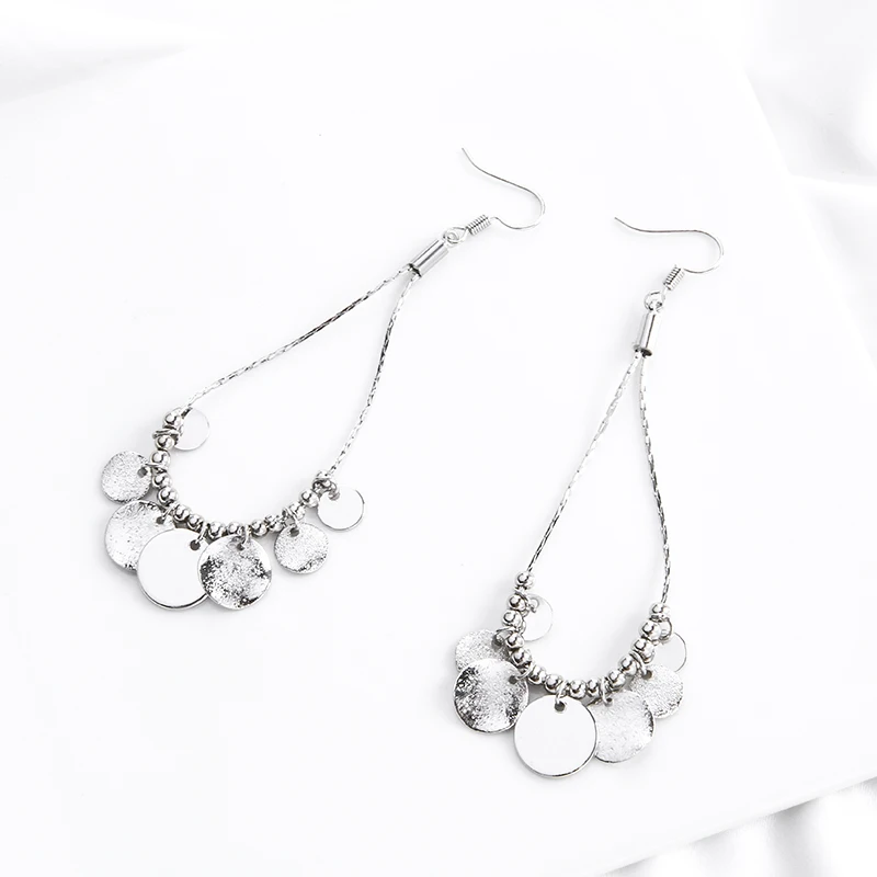 Fashion Geometric Drop Earrings Retro Light Film Pendant Oorbellen For Women Gift Rhinestone Vintage Pendientes | Украшения и