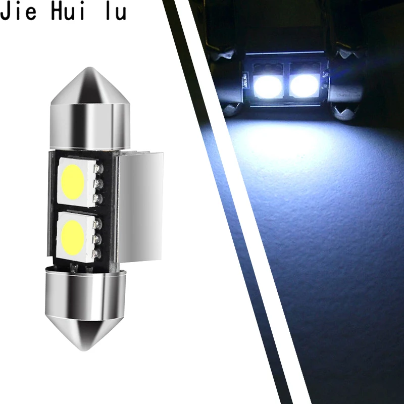 1 шт. 31 мм C5W C3W canbus без ошибок гирлянда 2 светодиода 5050 smd автомобильный номерной