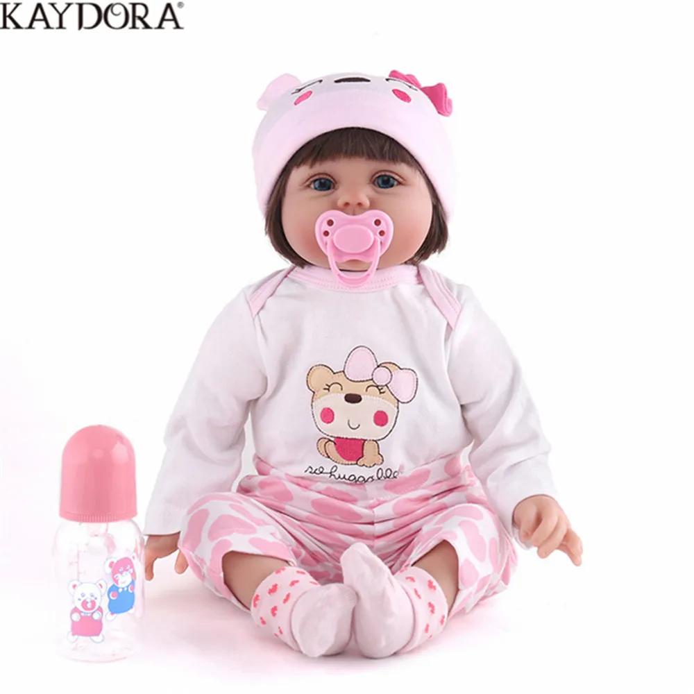 KAYDORA 55 см куклы для новорожденных мягкие силиконовые тела игрушки девочек модный