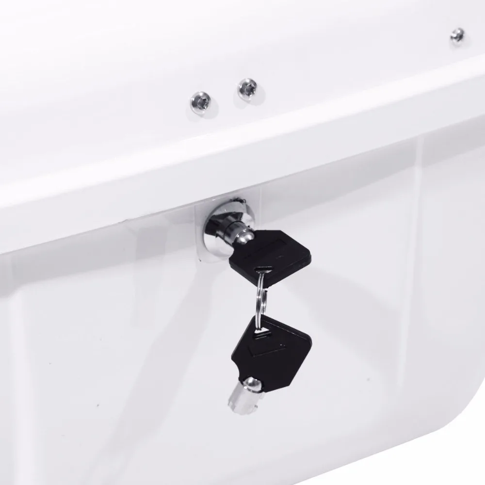 Белый нарисованный полицейский багажник для мотоцикла сумка заднего сиденья