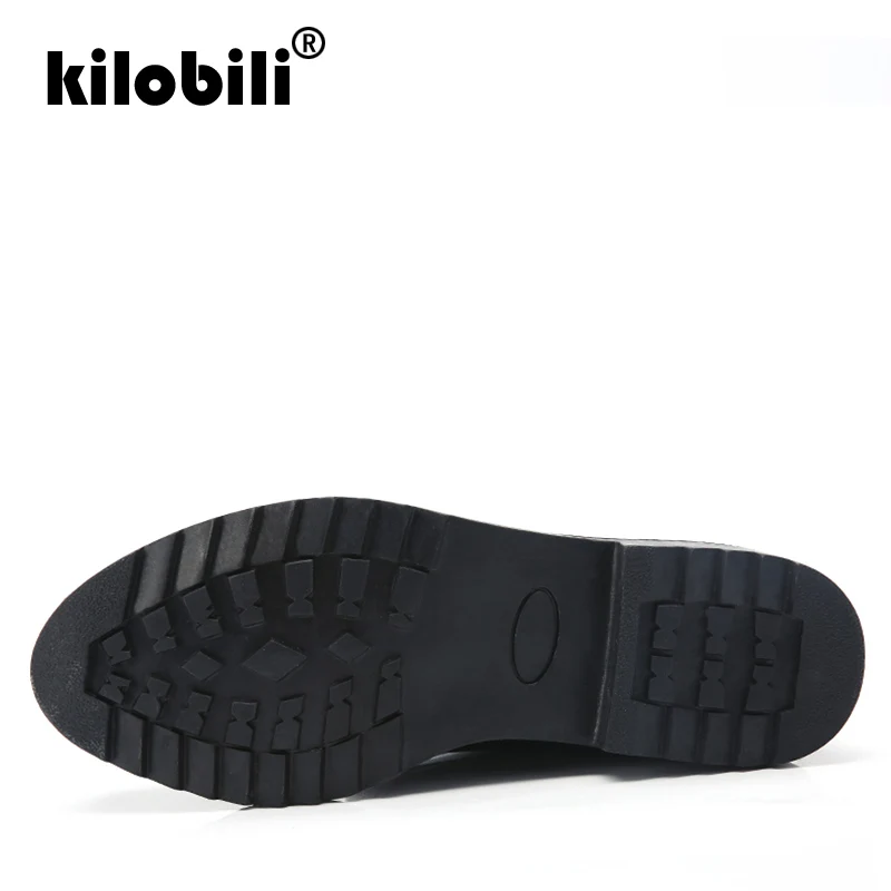 Kilobili/2018 г. Осенне-зимние женские ботильоны ботинки до середины икры из