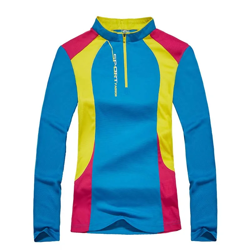 Women lake blue Весенне-осенние новые куртки Уличная быстросохнущая одежда с длинными рукавами WindprooWarm Влагоотводящая Легкая удобная защита - Цвет: Women lake blue