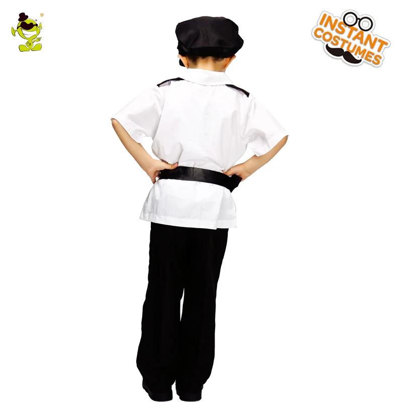 

Boy's Pilot Costumes Kids Handsome Pilot Suit With Hat Cosplay Uniform for Carnival Party Fancy Costumes
