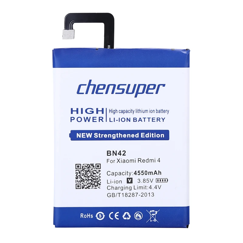 Chensuper 4550mAh BN42 батарея мобильного телефона для Xiaomi Redmi 4 Xiao Mi Hongmi 2G RAM 16G ROM