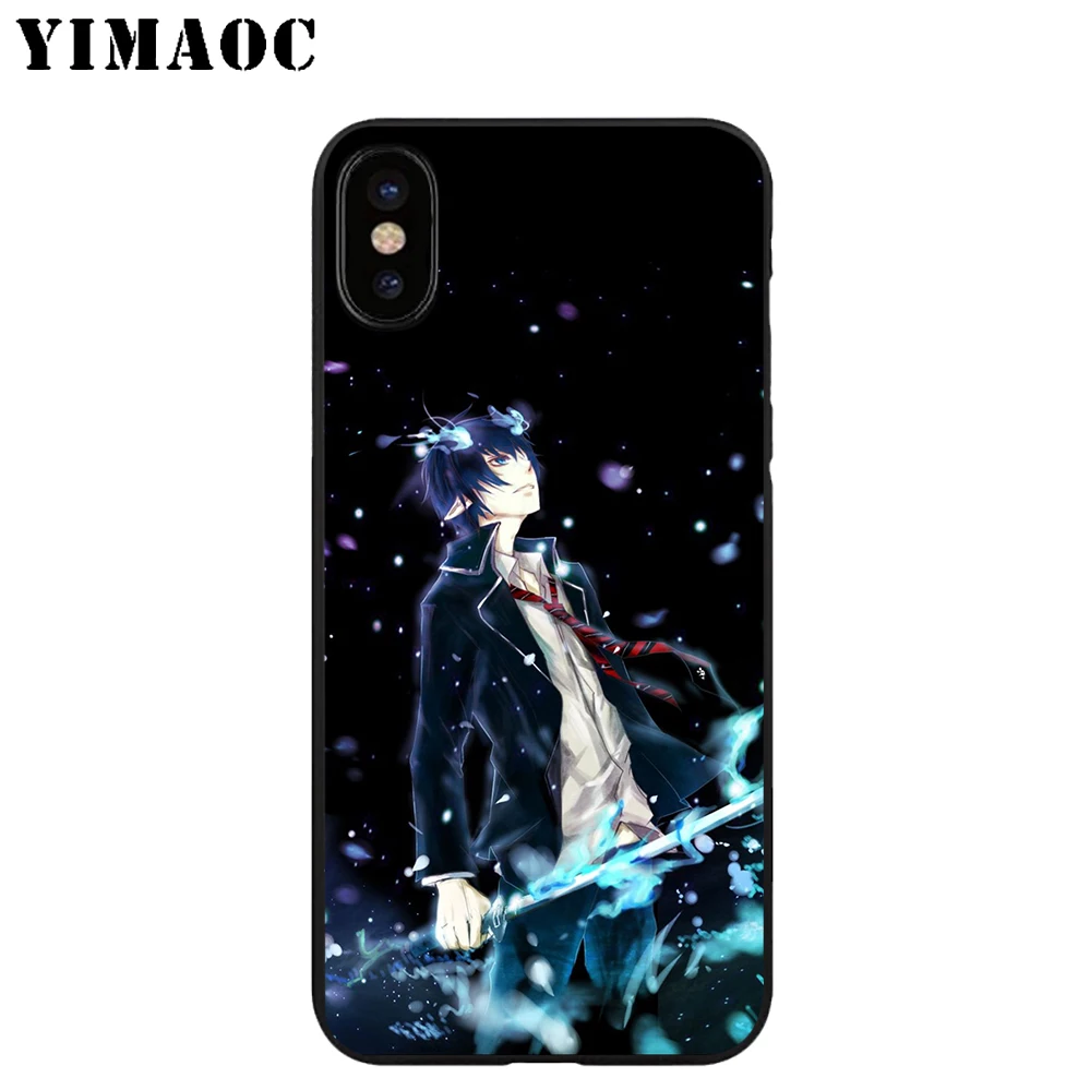 YIMAOC Blue Exorcist Anime Soft TPU Black Silicone Case for iPhone X or 10 8 7 6 6S Plus 5 5S SE Xr Xs Max |