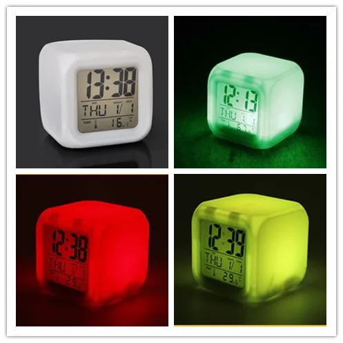 Многофункциональный настольный мини будильник со светодиодной подсветкой 7
