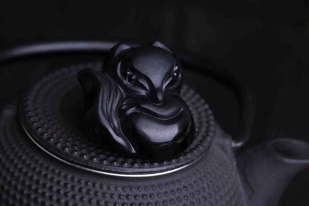 Производитель Натуральных Обсидиановая лиса кулон состояние перегрузки для