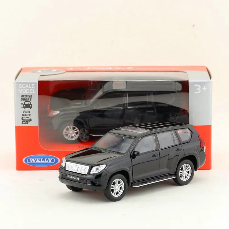 WELLY 1/36 детские игрушки Toyota Land Cruiser Prado Металлическая Автомобильная игрушка для