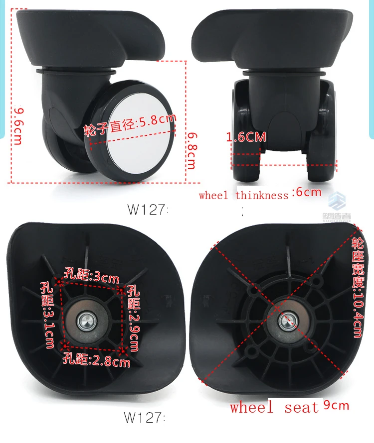 High Quality Replacement Luggage Suitcase 360 Spinner Wheels for Any Bags Travel Trolley Repair Parts W127 | Багаж и сумки