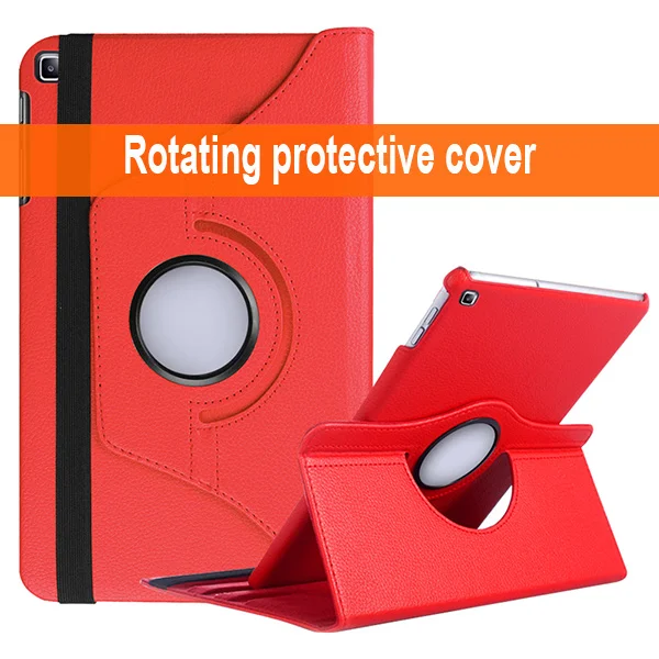 SM S5E XZ RD 360 Вращающийся чехол для Samsung Galaxy Tab S5e T720 T725 чехол-подставка из искусственной кожи чехол для SM-T720 SM-T725 - Цвет: SM S5E XZ RD