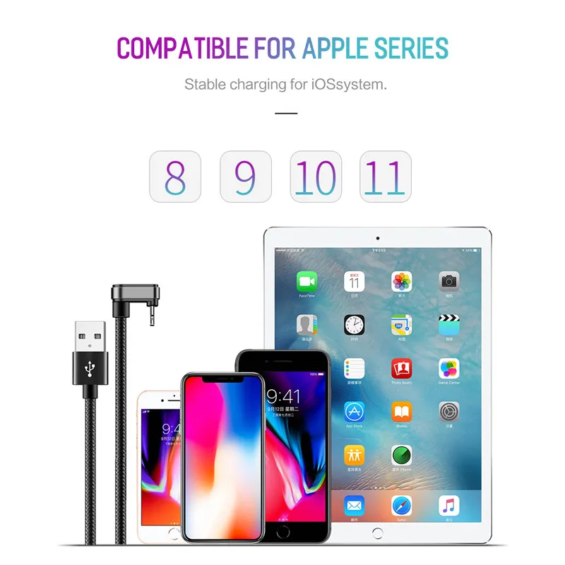 ROCK USB кабель для iphone игровой быстрой зарядки Шнур X 8 7 6 5 6s plus адаптер телефонный