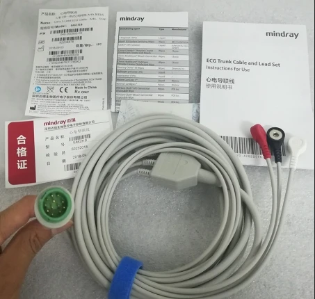 EA6251B для Mindray 040-000961-00 12Pin 5-цельный кабель ЭКГ AHA snap T5 T8 T6 IMEC8 ЭКГ/ЭКГ с 5 жильный