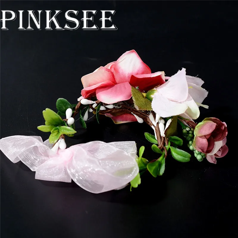 Браслет на запястье PINKSEE браслет для подружки невесты сестры ручная работа цветы
