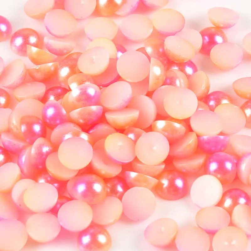 600 шт. полукруглые бусины из АБС пластика имитация жемчуга плоской задней части