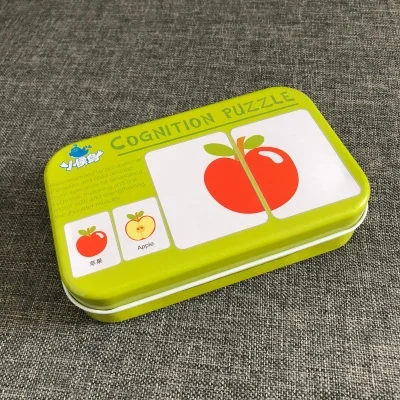 Fruit Деревянные головоломки мультфильм автомобиль морские животные головоломки доска головоломка Монтессори когнитивные карточки игрушки для детей - Цвет: Fruit
