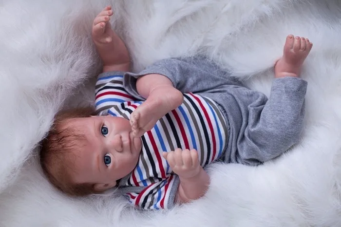50 см Новый Мягкий силикон Reborn Baby Doll игрушки реалистичные новорожденный мальчик