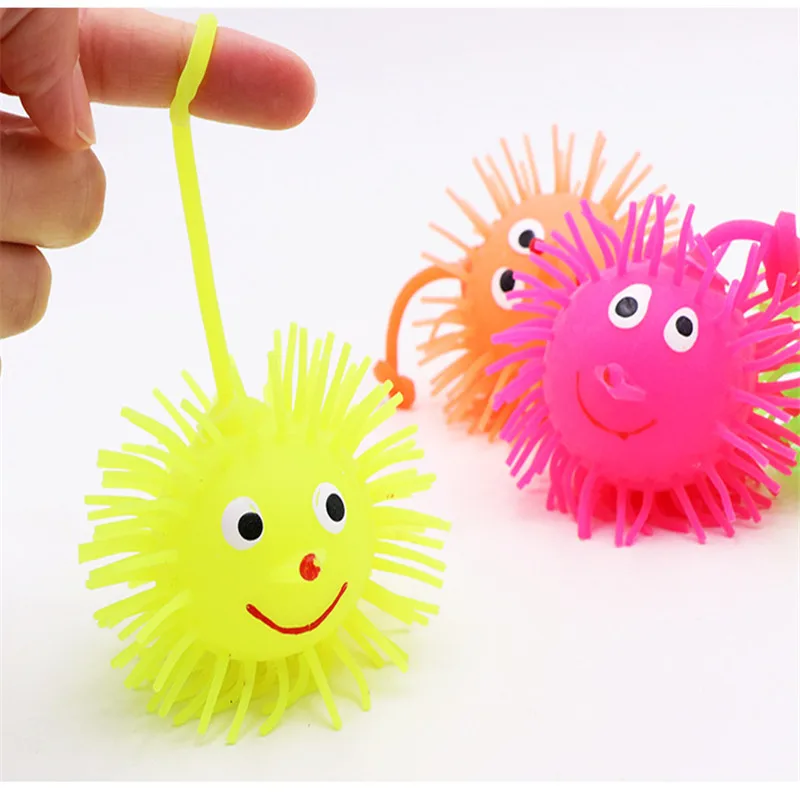 

Color Random Rubber Led Bunny Bouncing Ball Flash Luminous Rabbit Bouncy Toys Halloween Christmas Gift Party Favors