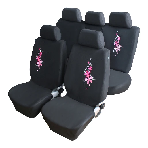 9PCS Embroidery Чехол для автомобильных сидений 9 шт. и 4 шт. дизайн для шин полный набор универсальный размер подходит для подушки безопасности чехол для сиденья протектор - Название цвета: 9PCS Embroidery