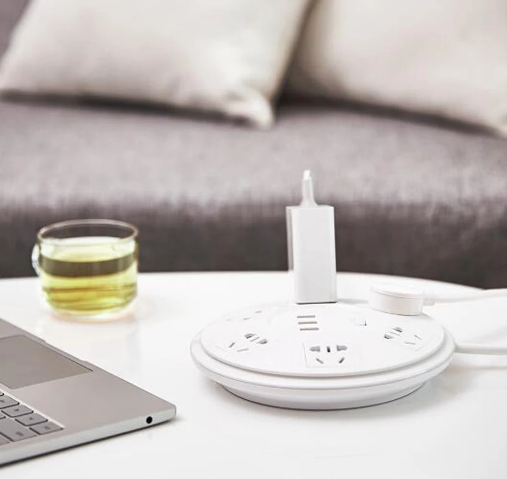 Новые оригинальные Xiaomi электрическая розетка 6 позиций монтажная плата с 3USB длина линии 1,8 м