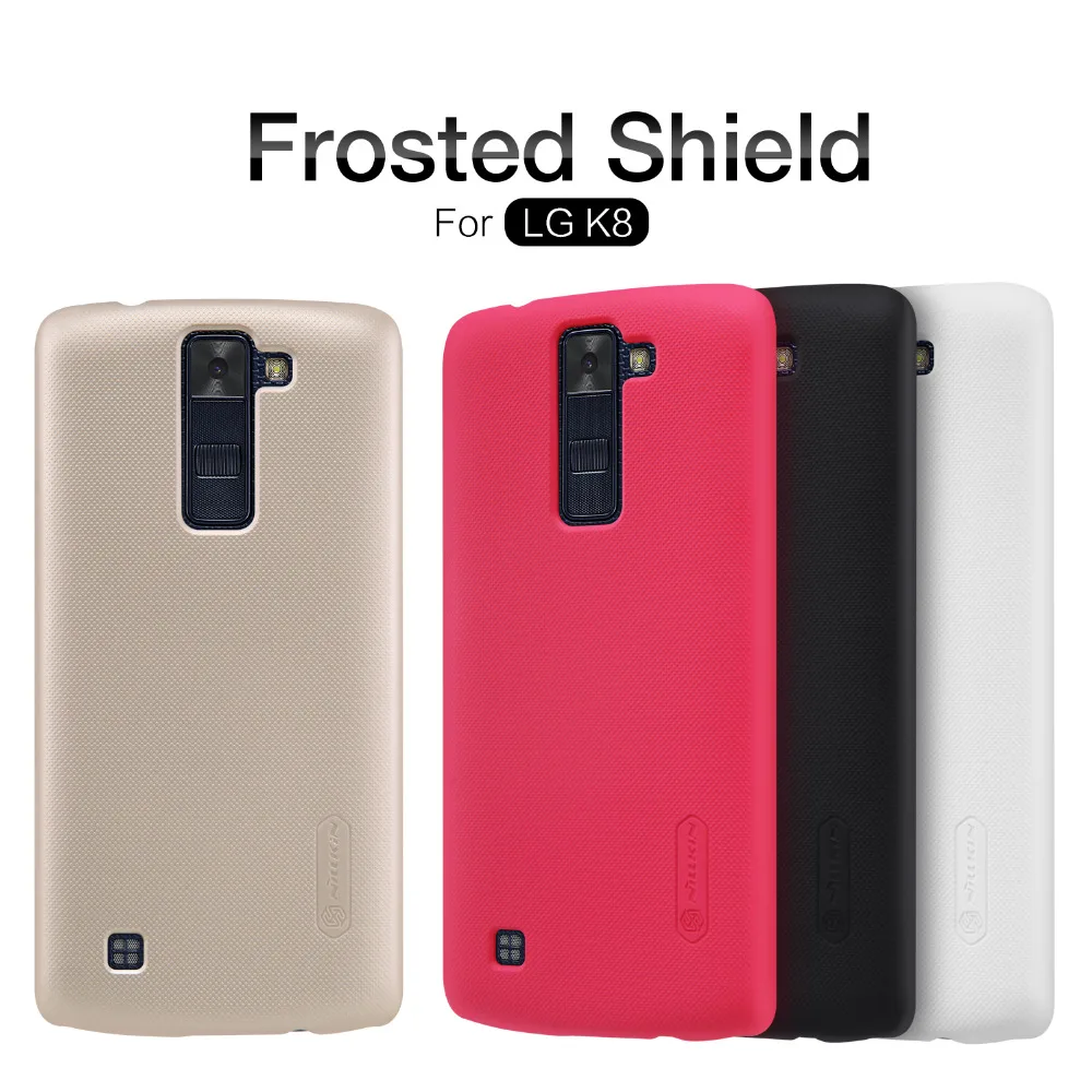 Оригинал nillkin для lg k8 case супер матовый экран обложка тонкий броня anti fingersprint