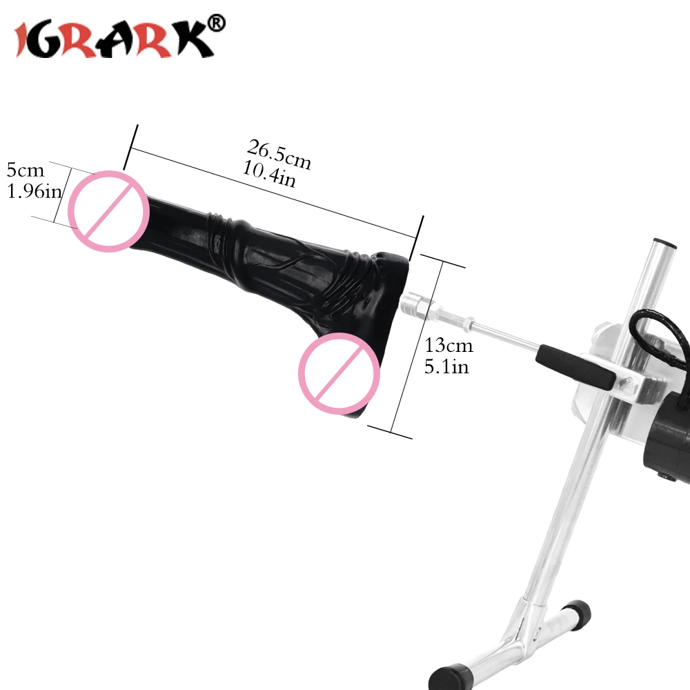 Секс машина для крепления 26 5 см огромный пенис с аппликацией в виде животного