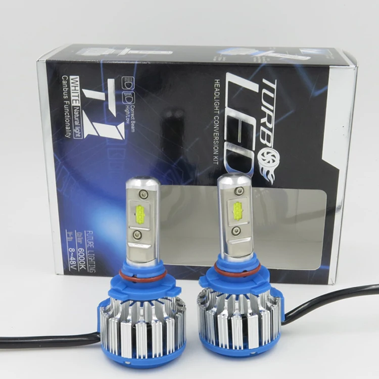 T1 turbo H7 H11 H8 H9 H10 9005 9006 plug & play светодиодный головной светильник комплект 7000LM canbus 12000
