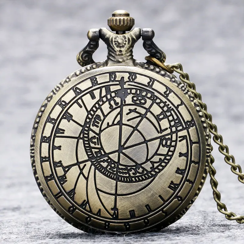 Retro Watches Compass Vintage Bronze Steampunk Quartz Necklace Pendant Chain Clock Pocket Men Women Gifts | Наручные часы