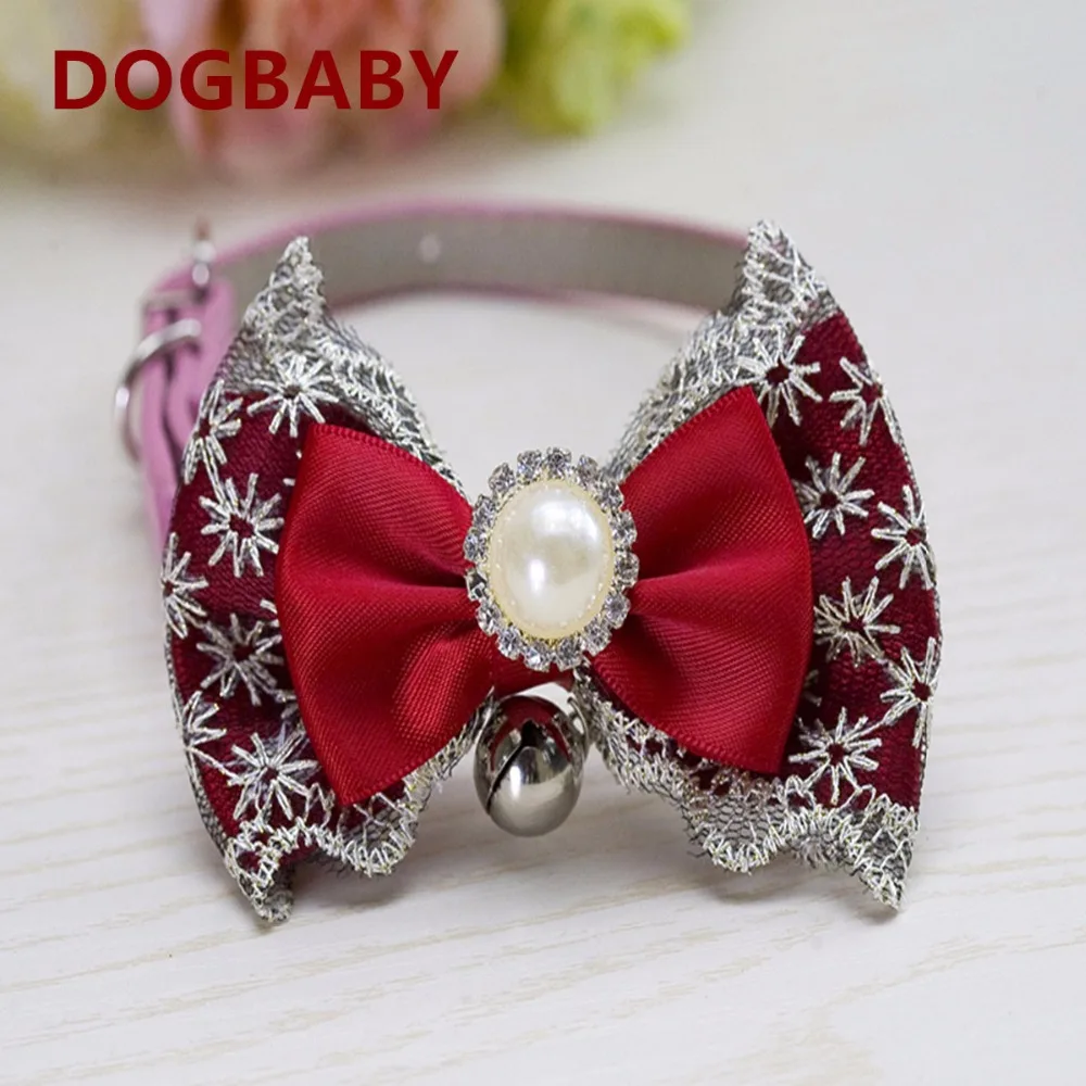 Y72 модный ошейник для кошек с бантиком регулируемый из искусственной кожи