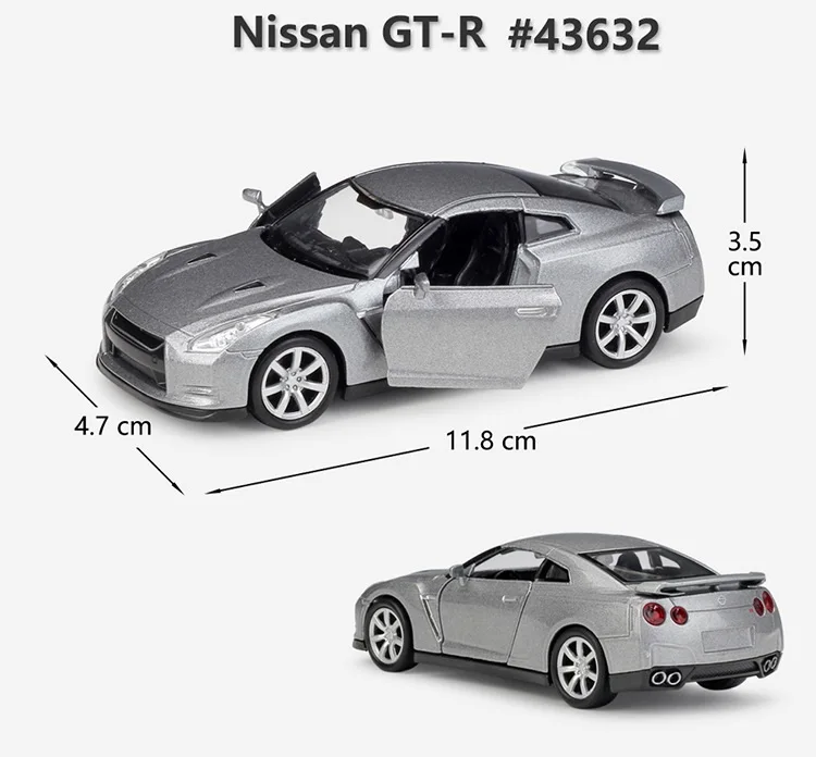 1:36 Welly Nissan GTR R35 сплав игрушки тянуть назад литья под давлением модель автомобиля