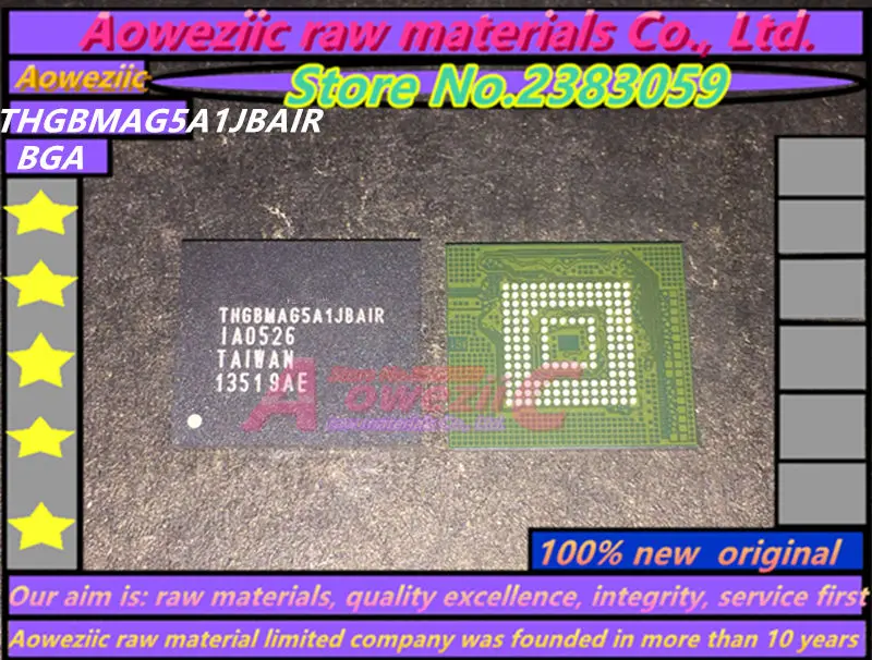 

Aoweziic 100% new original THGBMAG5A1JBAIR BGA 4G Memory chip THGBMAG5A1JBA1R