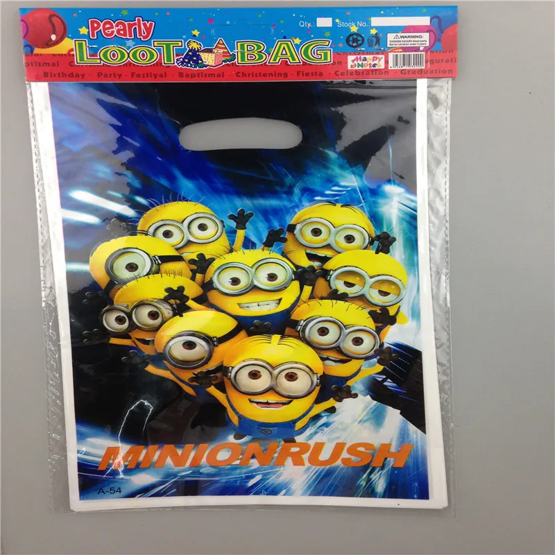 10 шт./лот лидер продаж украшения для дня рождения с изображением миньонов из