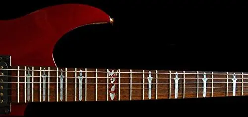 Маркеры Fretboard с инкрустацией наклейки для гитары и бас меча драконом (белый