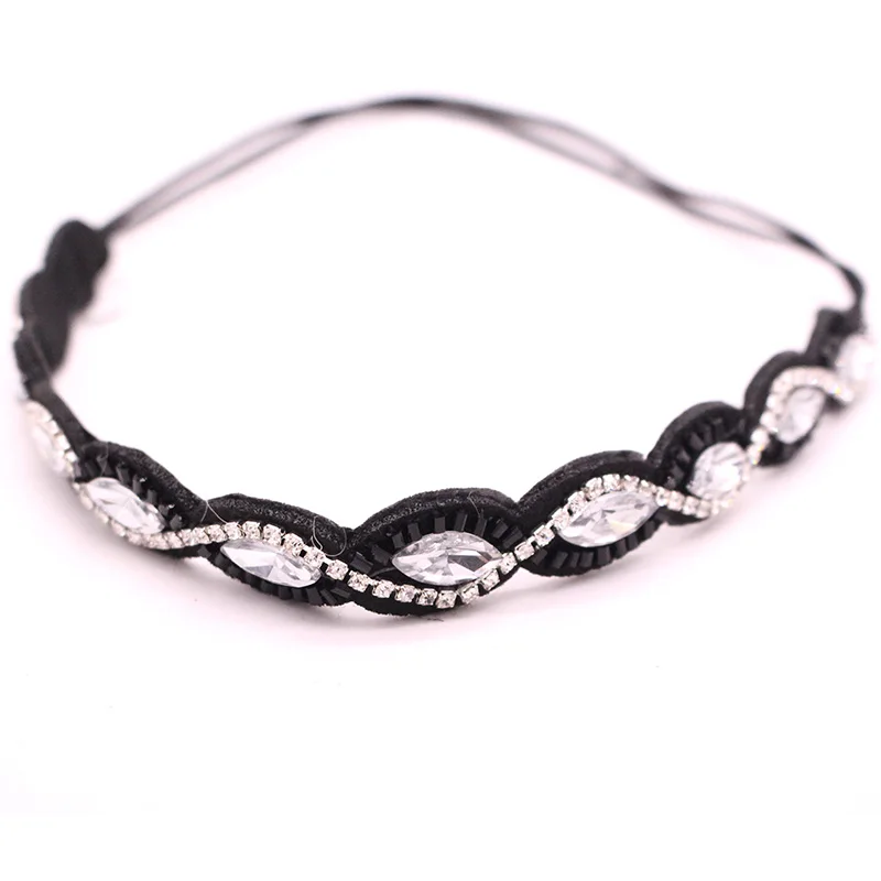

Metting Joura Vintage Bohemian Ethnic Beaded Headband Rhinestone Elastic Hair Band Hair accesories