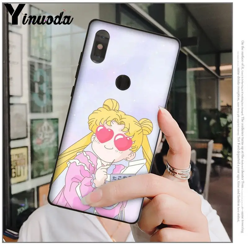 Yinuoda Сейлор Мун ТПУ мягкий силиконовый черный чехол для телефона Redmi 5 plus Note Xuiaomi Mi 8