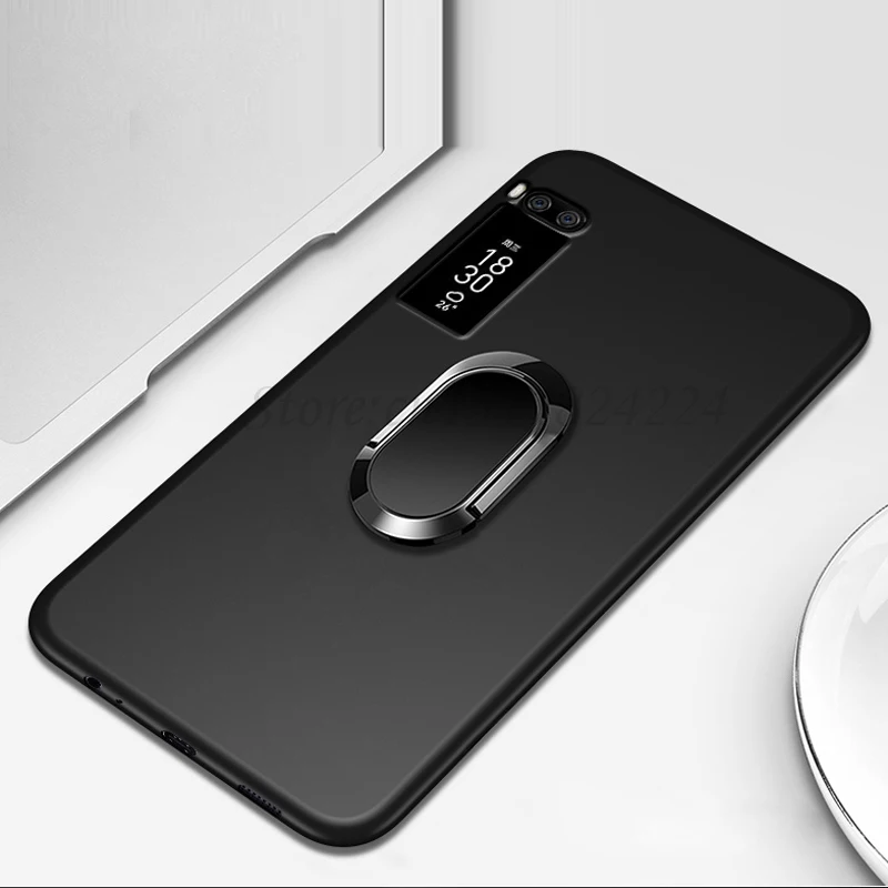 Чехол для Meizu Pro 7 чехол Plus мягкий силиконовый Магнитный автомобильного кольца