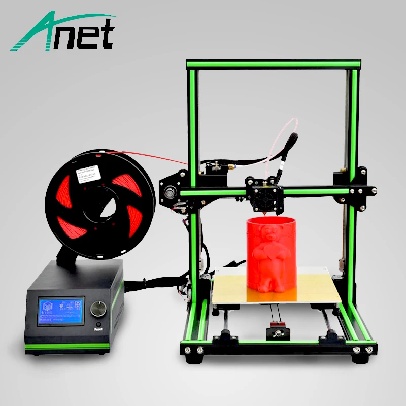 Anet E10 3D принтер легко монтажные алюминиевые рамы DIY Kit Качество Горячей кровати ЖК