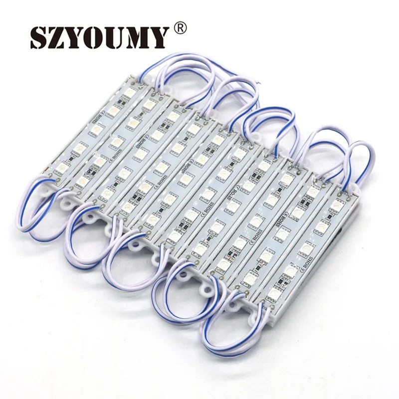 SZYOUMY 1000 шт 5 LED модуль 5050 SMD синий/зеленый/красный/белый/wartm белый водонепроницаемый