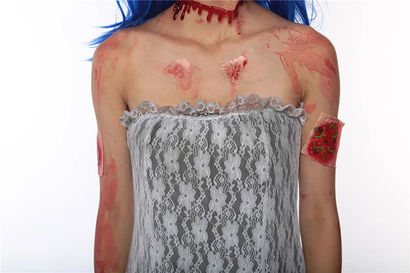 Женское страшное кружевное платье на Хэллоуин костюм зомби смерти Джокера ужаса