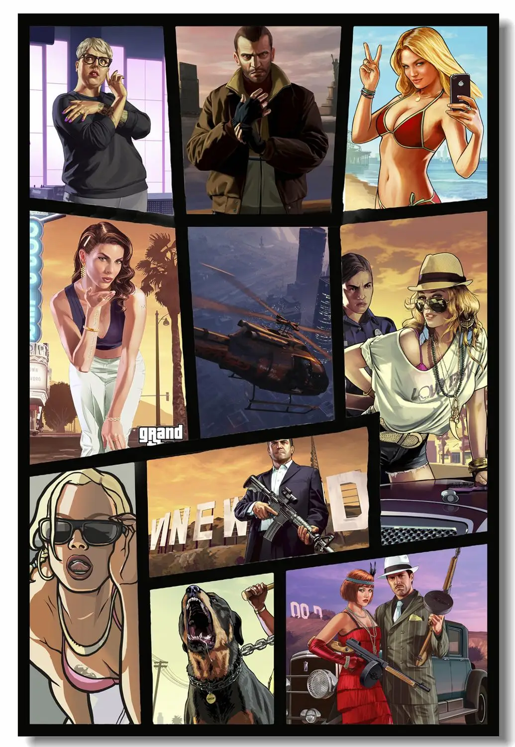На заказ, на холсте, художественные Grand Theft Auto Poster GTA 5 San Andreas Game обои Grand Theft наклейки на стену фреска украшение дома#781
