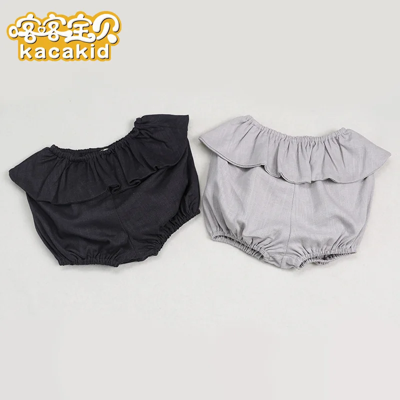 Детские летние хлопковые шорты с оборками Ka3380|girls pants|baby girl pantsgirls summer pants |