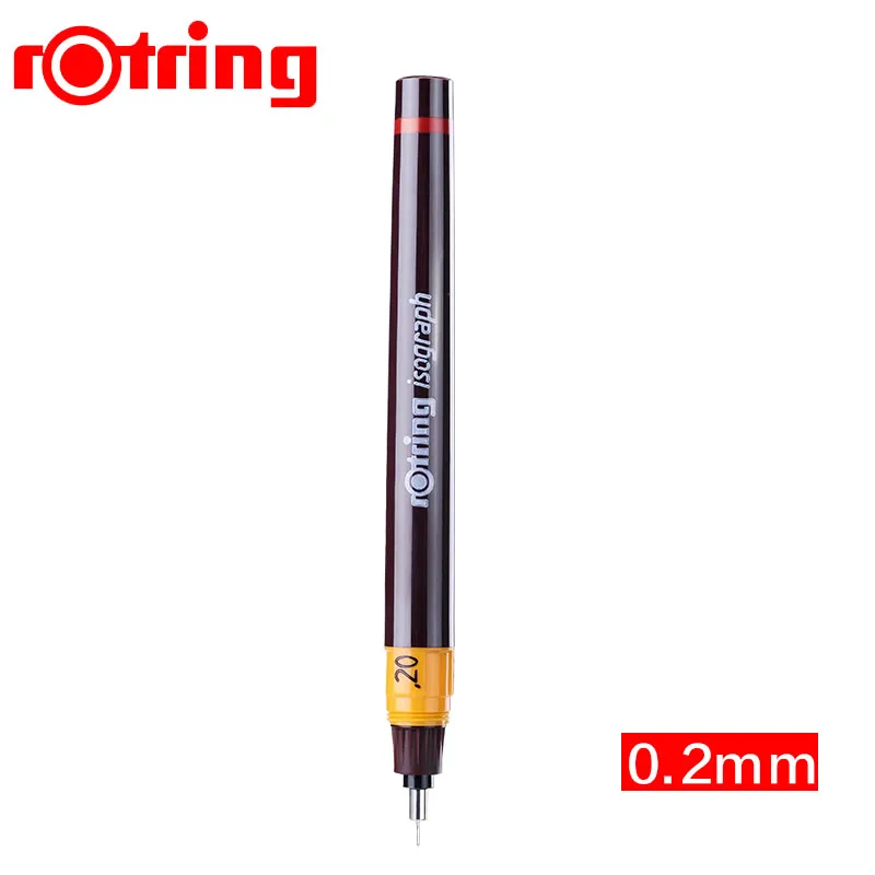 02MM Германия Rotring изограф игольчатая ручка 0,1-0,8 мм ручка для рисования ручная роспись ручка крючок линия ручка с добавляемыми чернилами 1 шт - Цвет: 02MM