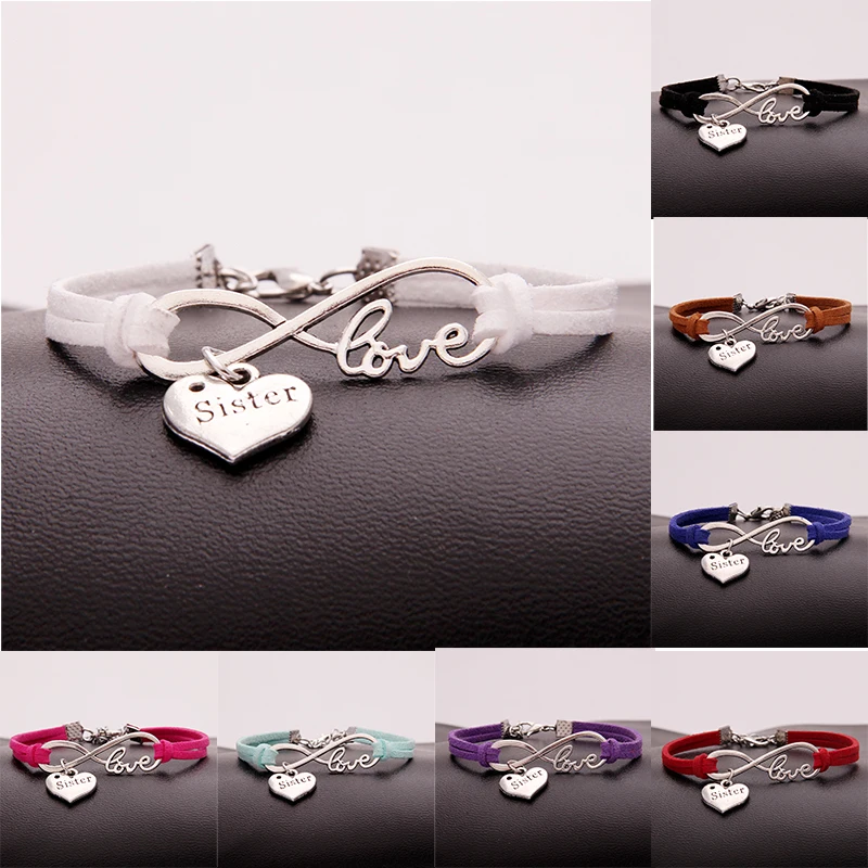 Дропшиппинг Бесконечность любовь очаровательные ожерелья для сестер в форме