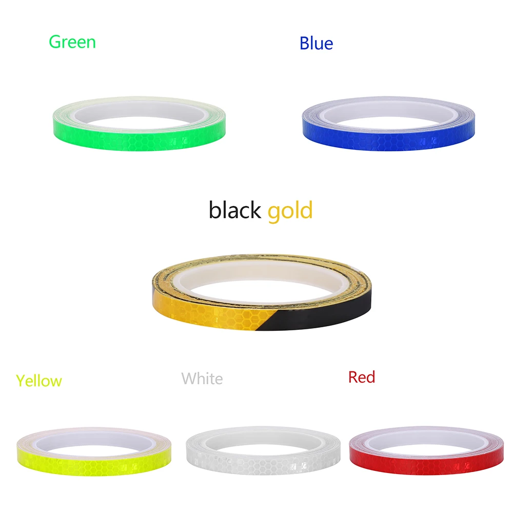 6 Цвета мотоцикл ободная лента светоотражающие наклейки для колес виниловые &amp