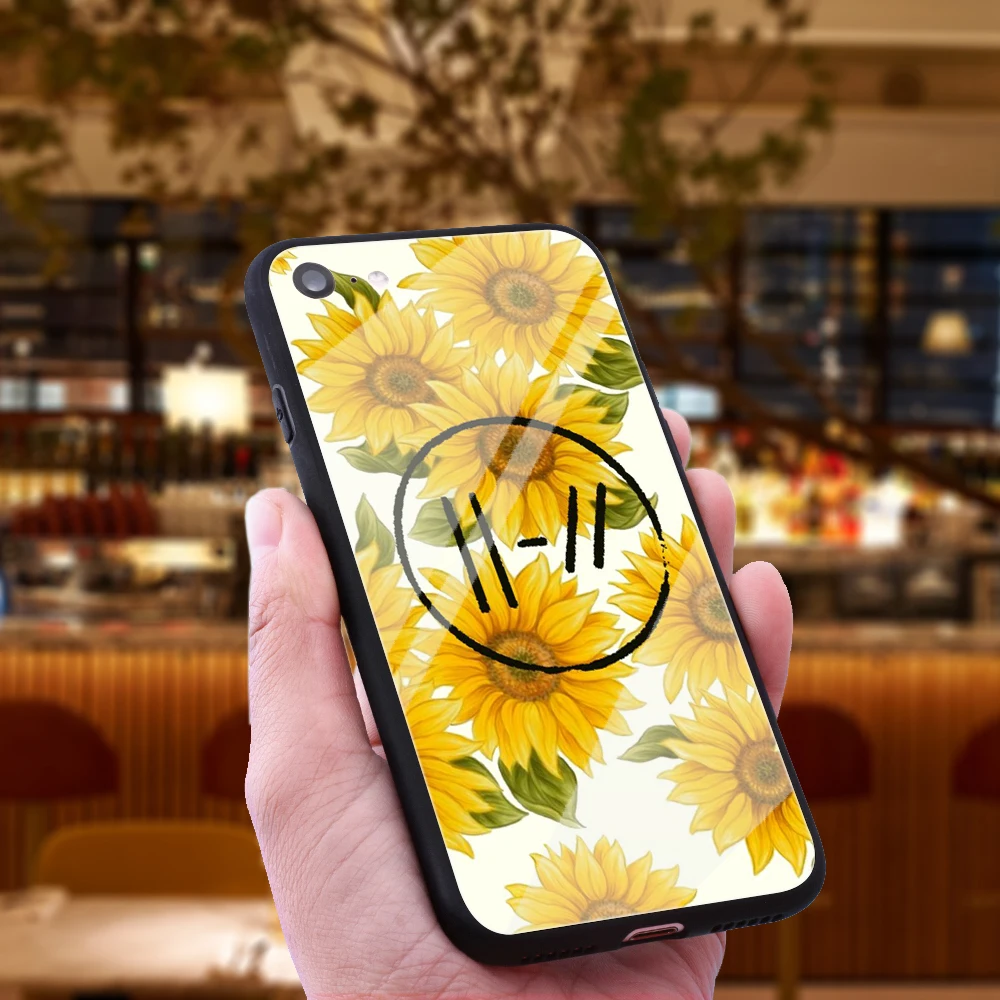 WEBBEDEPP Twenty One Pilots 21 Tempered Glass Phone Case for Apple iPhone Xr Xs Max X or 10 8 7 6 6S Plus 5 5S SE |