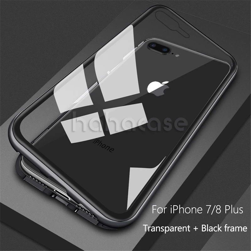 360 Магнитная адсорбции металлический бампер чехол для iPhone XS Max XR X 8 7 Plus 6 6 S закаленное стекло задняя крышка поглощения жесткий