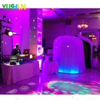 high quality inflatable dome photo booth wedding backdrop with led strip and air blower inflatable tent backdrop stand hot sales