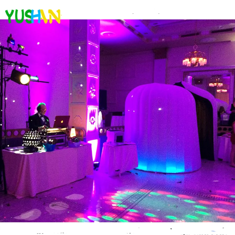 High Quality Inflatable Dome photo booth wedding backdrop with LED strip and Air blower tent Backdrop stand Hot sales | Дом и сад