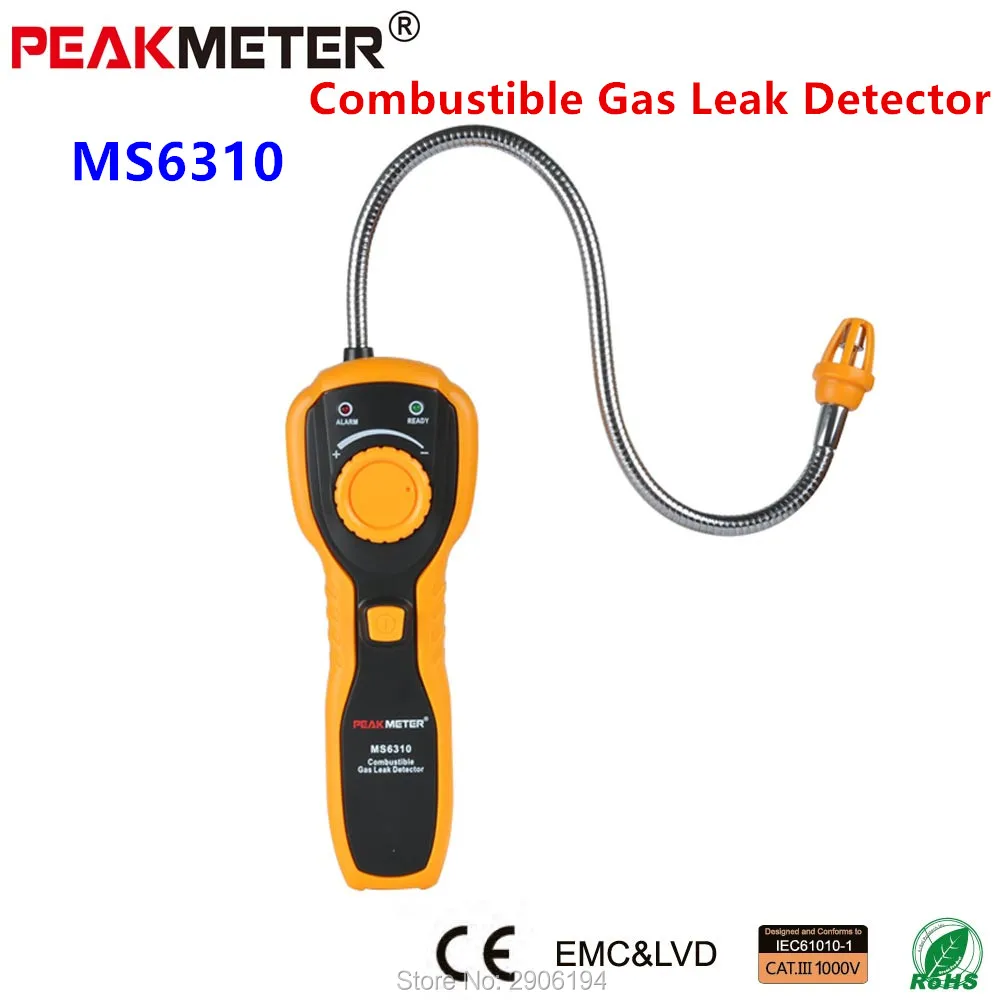 

PEAKMETER Portable Combustible Gas Leak Detector Natural Gas Propane Gas Analyzer With Sound Light Alarm HYELEC MS6310 Free ship